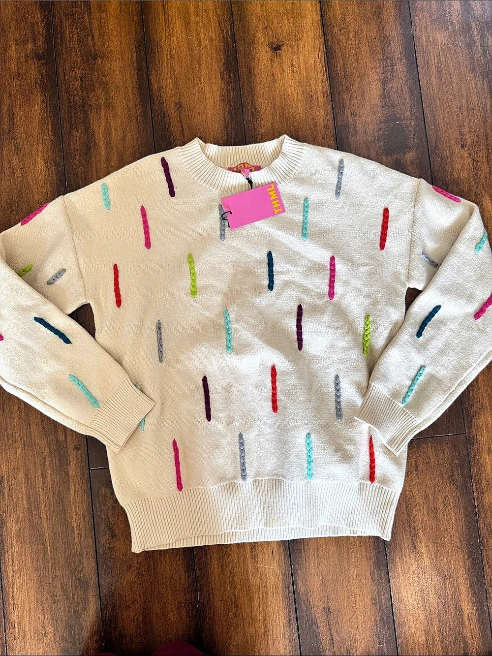 THML Colorful Knit Crewneck Sweater
